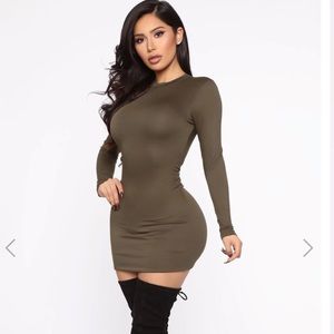 Olive mini dress